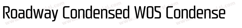 Roadway Condensed W05 Condensed字体转换